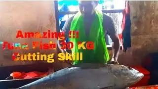 ABILITY CUTTING BIG TUNA 30 KG | CUTTING FISH TUNA | BY ~ Poenya Channel