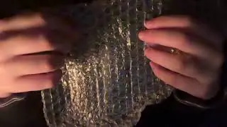 Asmr bubble wrapping your head|+ cardboard noises