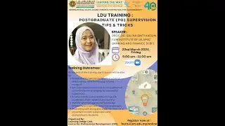 Postgraduate (PG) Supervision Tips & Tricks