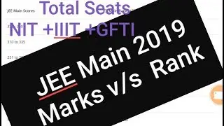 Marks v/a Rank JEE MAINS 2019 || NIT+IIIT+GFTI Total trends