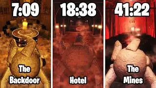 Roblox DOORS BUT I AM GRUMBLE in Backdoor + Hotel + The Mines (Morph) WORLD RECORD SPEEDRUN