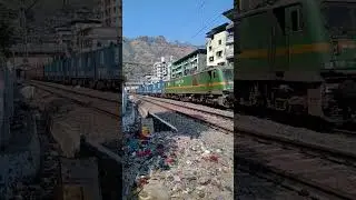 Gomoh Wag 9 With Concor Freight Train #indianrailway #wag9 #shortsvideo #shorts