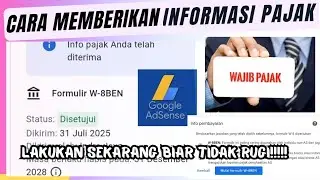 [CARA TERBARU 2026] MEMBERIKAN INFORMASI PAJAK GOOGLE ADSENSE YOUTUBE TUTORIAL LENGKAP