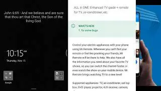 Not working Mi Remote:  Live TV Tab and Interactive Programme Guide