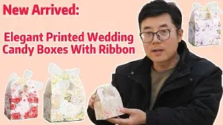 New Arrived:Elegant Printed Wedding Candy Boxes With Ribbon is  coming