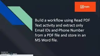 RPA using UiPath | Read PDF Text Activity | Termwork - 9