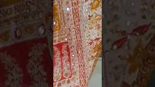 1st Time We have available a best shawl mirror work with Pure fabric #fashion #shorts #shortvideo