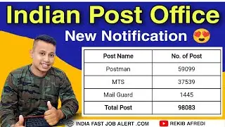 India Post Office Recruitment 2022 || 98083 New Vacancy 2022-23 || All India Male/Female