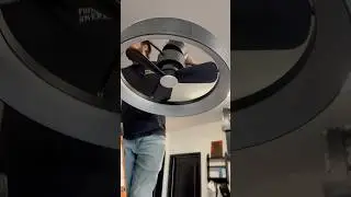 Installing the Artika Austin 23&rdquo; LED fan in our garage. #costcofinds