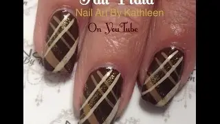Fall Plaid Nail Design, Easy Nail Art Tutorial