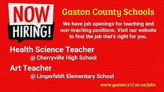 Gaston County Schools Jobs, July 2025