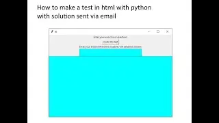 How to make an html test with tkinter
