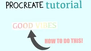 How to make rainbow text in Procreate ! / custom pattern (clipping mask) | it'ssyrhzz