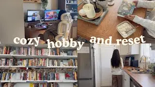 Cozy Hobby and Reset Vlog 🧺🕯️ - retail therapy, baking, cleaning, and hobby day