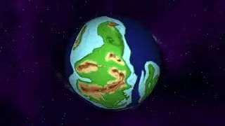 Rotating Earth Cambrian Period 540,000,000 years ago