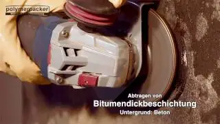 Hartmetallsplitt Schleifschieben - Entfernen von Bitumen -beschichtung und -dickschichtbeschichtung