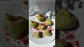 *SATISFYING* MATCHA STRAWBERRIES! #asmr #satisfying #strawberry #matcha #recipe #asmrsounds