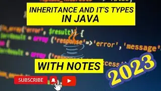 Inheritance and it's types in Java language 2023