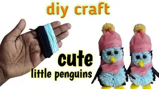 Amazing little penguin making idea with whool | super easy penguin making at home |