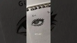 Drawing calm eyes✨ girl & boy #drawing #simple #eyes #tutorial #sketch #shorts