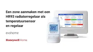 Een zone aanmaken met een HR93 radiatorregelaar als temperatuursensor en regelaar