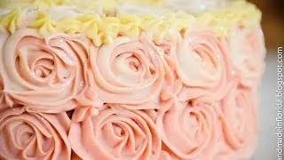 Handmade Soap - Strawberry and Lemon Rose Cake