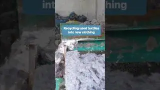 This factory recycles used textiles into new clothes. #recycling #sustainability #clothing