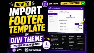 How to import footer template in divi wordpress website