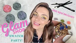 GLAM SHOP EYESHADOW SWATCHES | Marble, Holographic and More, PLUS The New Rephr Brush Set