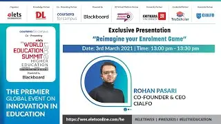 Exclusive Presentation on &ldquo;Reimagine your Enrolment Game by Rohan Pasari, Co-founder & CEO, Cialfo
