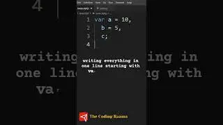 Javascript Shorthand Technique declaring variables #shorts