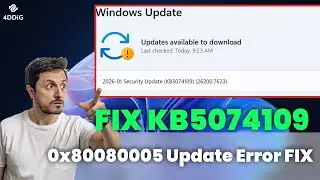 🚨KB5074109 Not Installing on Windows 11 (0x80080005 Update Error FIX)