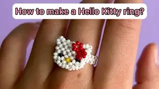 Seed beads Hello Kitty Ring Tutorial