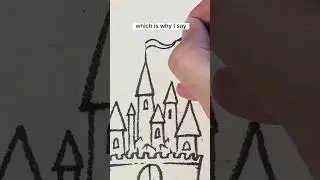 Sketching disaster: Left my goblin out! #easyart #howtodraw #castledrawing