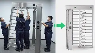 Step by Step Full Height Turnstile Installation and Assembly Tutorial Include Access Control Install