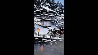 8Hr Minimal Zen Sleep Music | Shakuhachi, Temple Bells, Water Sounds, Winter Snow | 冬の禅音楽 Vol.17