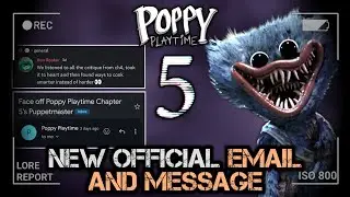 Poppy Playtime, Глава 5 &mdash; Новое ОФИЦИАЛЬНОЕ СООБЩЕНИЕ ПО ЭЛЕКТРОННОЙ ПОЧТЕ О PROTOTYPE от Mob Ent...
