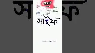 Saif namer ortho ki | সাইফ নামের অর্থ কি #nameart #shorts