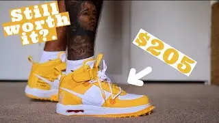 Off White ВСЁ ЕЩЁ в моде? | Обзор кроссовок Nike X Off-White Air Force 1 Mid &laquo;Varsity Maize&raquo; + на ногах