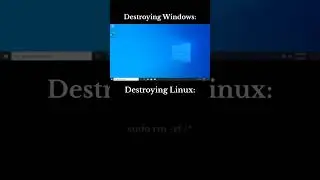 Destroying Windows 😁 vs Destroying Linux 💀 | #shorts #linux  #windows