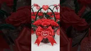 flower basket #bouquettutorial  #valentinesday #anniversary #gift #mothersday #love