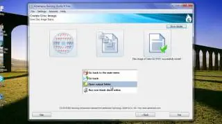 Create file iso with Ashampoo Burning Studio Free