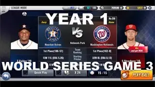 MLB 9 Innings League Mode: 2020 (Year 1) World Series Game 3 Houston Astros @ Washington (me)