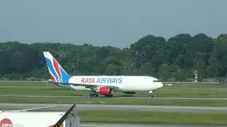Raya Airways(9M-RXA) Boeing 767-223 taxiing at Singapore Changi Airport(SIN).