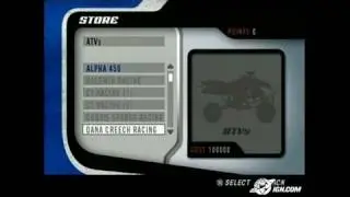 MX vs. ATV Unleashed PlayStation 2 Gameplay - ATV Menu 1