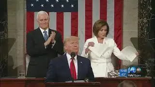 Pelosi tears up Trump's State of the Union speech on camera