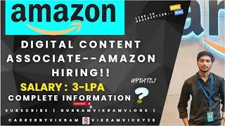 #AMAZON-Hiring!!-Digital Content AssociateJOBS 2025||EARN 20000/MONTH||#amazonjobsforfreshers#amazon