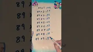 89 Times table | Math tricks #shorts