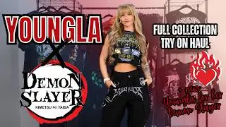 YOUNGLA & YOUNGLA FOR HER x DEMON SLAYER COLLAB | Full try on haul of both men's & women's pieces