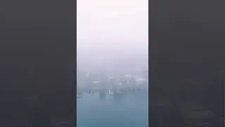 Fog transition via drone #foggymorning #fog #djiair2s #shorts